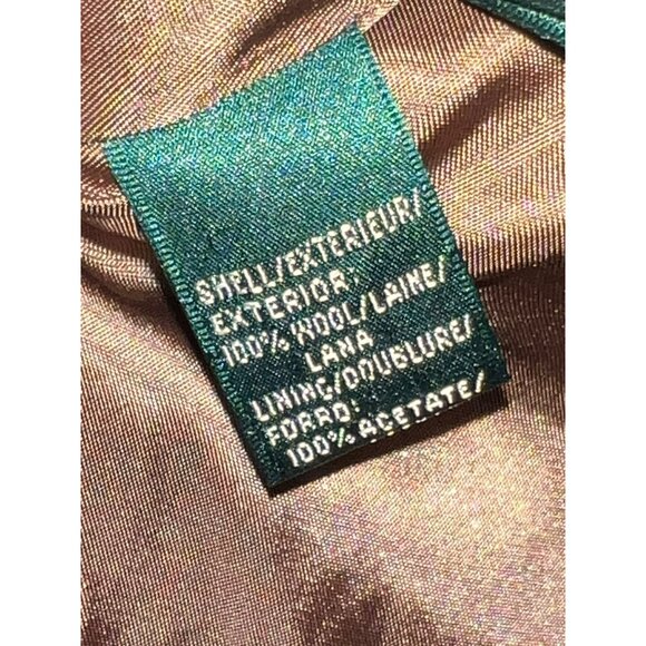 Vintage Ralph Lauren Plaid Wool Riding Blazer Jacket W/ Suede Accent Size 12 Bro - Picture 6 of 10